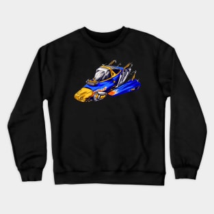 Space Ship Racer Illustration Crewneck Sweatshirt